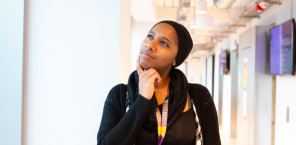 Inviqa team member Sabrina looking quizzical